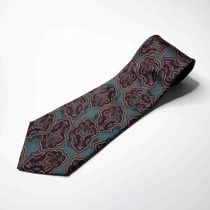 Pierre Balmain Men's Vintage Paisley Silk Tie Multicolor Classic Length